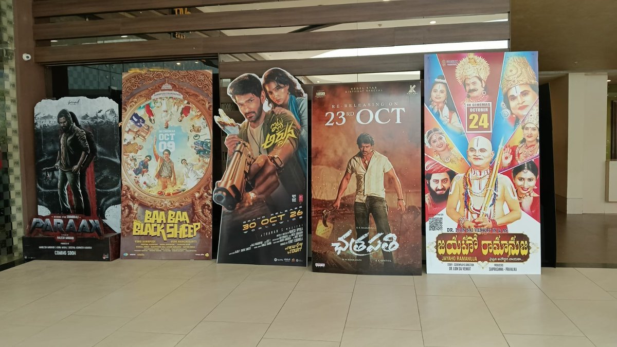 Chatrapathi4K's tweet photo. That's how we started promoting India's Biggest Superstar's Chatrapathi 💥

Many more Theatres will be added in the coming days 💥💥

#Chatrapathi4K @KailashFilms https://t.co/s1VYIWqqPM