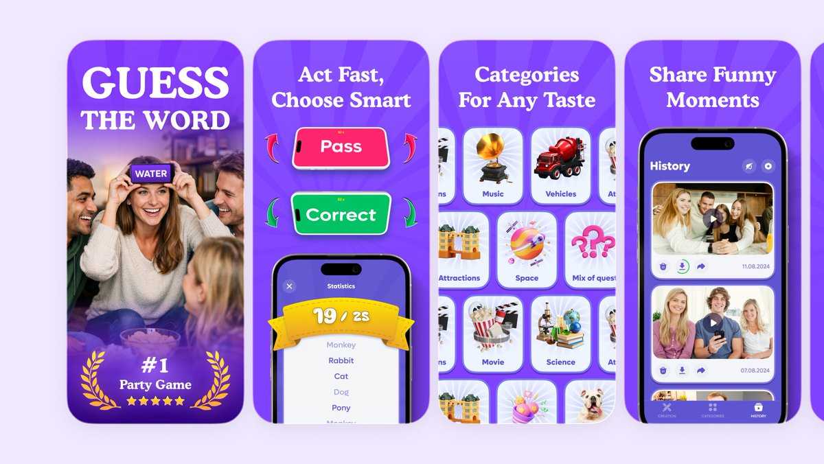 ScreensLab's tweet photo. App Store Screenshots · Charades: Party Game
We design screens that convert 🚀 https://t.co/MjnMKptNJU