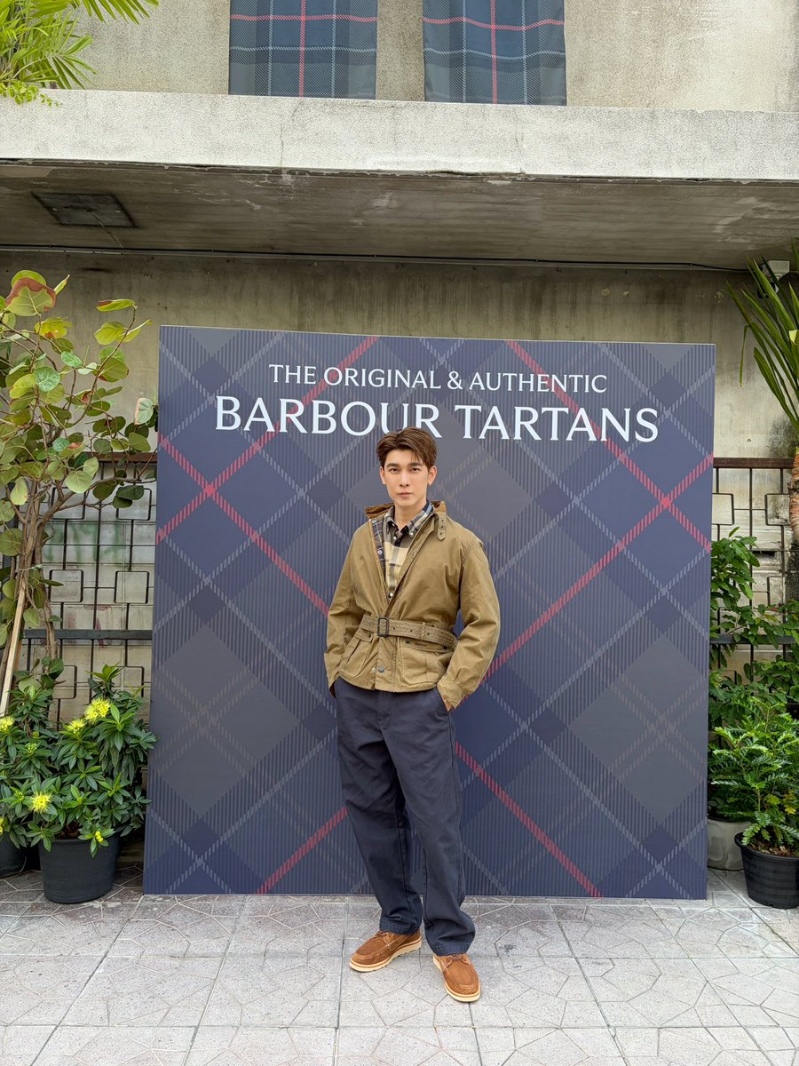 SolSkipperCo's tweet photo. BARBOUR

@MSuppasit 
#BarbourAW26xMew
#MewSuppasit https://t.co/JqyUE7u4l2