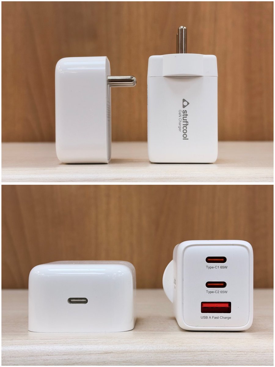 Pmkphotoworks's tweet photo. Don’t buy Apple’s ₹4,490 charger just to fast charge your iPhone. 

Instead, buy Stuffcool’s 65W charger at ₹1,852 in the Amazon/Flipkart sale.

Both have the same Adjustable Voltage Supply (AVS) tech, but Stuffcool’s charger offers more ports and is quite compact as well. I use it to charge my iPhone 18 Pro Max and even my MacBook Pro. 

Highly recommended! Link in the post below 👇