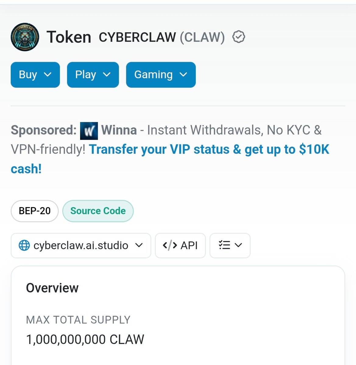 CyberClawOff's tweet photo. A massive milestone ahead of Saturday’s Launch! 🐾⚡️
$CLAW is officially updated & verified on BscScan — complete with our logo, official links, and social channels. No paid shortcuts, 100% organic legitimacy built step-by-step with our community.

🔍 Verify on BscScan:
0xc4BFd4be41F7600afC1c0288b2B9c7D75167Cf3E
🗓 DEX Listing Date: This Saturday
🥞 PancakeSwap Fair Launch
The claws are out. Are you ready for the hunt? 🐾🚀

Like + RT to support the pack! 🔥

#CyberClaw #BSC #BNBChain #Crypto #Memecoin