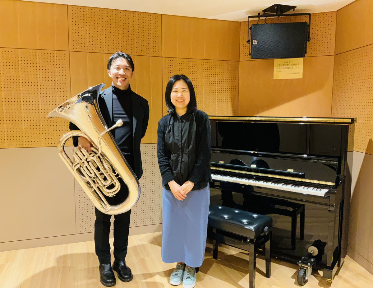 pedal_junkie's tweet photo. 8月のThe Tuba Liveでお世話になったむらたんにご協力頂きプログラムから収録をさせて頂きました🙏
お忙しい中ご協演頂いたむらたんには本当に感謝です🙏
またYoutubeに上げましたらお知らせしますので、ぜひ乞うご期待🙏
https://t.co/p9FAjQGOnC
#besson #tuba #mercerandbarker https://t.co/UNeeFZZJHu