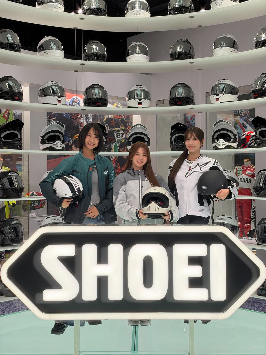 nna_nanase's tweet photo. 菜々子ちゃんとりたんと
念願のSHOEI ヘルメットパークへ🏍️✨

菜々子ちゃんを後ろに乗せて3人でツーリング！天気も良くて楽しかった〜☺️

皆様もぜひ行ってみてください❤️

#shoei https://t.co/VwaLdMSWyO