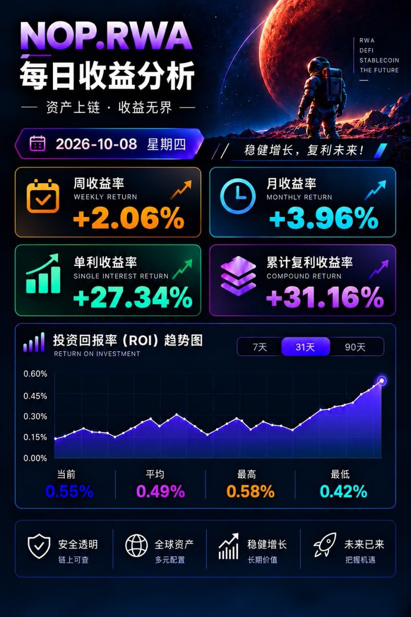 DeFi_bearOG's tweet photo. 社区筛选优质币圈 RWA项目
本金随进出-月华15%左右
2026年的风口期 -真实世界资产
链接:https://t.co/b0rXm43q75
#rwa #cz #bsc #pendle #pancake #nop #noptech https://t.co/zoZon28owJ