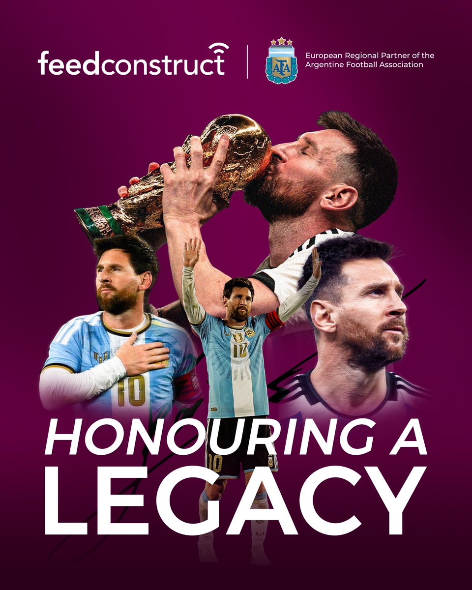 FeedConstruct's tweet photo. An era comes to an end. A legacy remains. 🇦🇷

Lionel Messi has played his final match for Argentina, closing an international career that began in 2005 and saw him lift the Copa América, Finalissima and FIFA World Cup.

A captain. A champion. A force that defined an era of Argentine football.

As the Argentine Football Association’s Partner, FeedConstruct is proud to honour a legacy that defined an era of Argentine football.

Gracias, Leo. 💙🤍