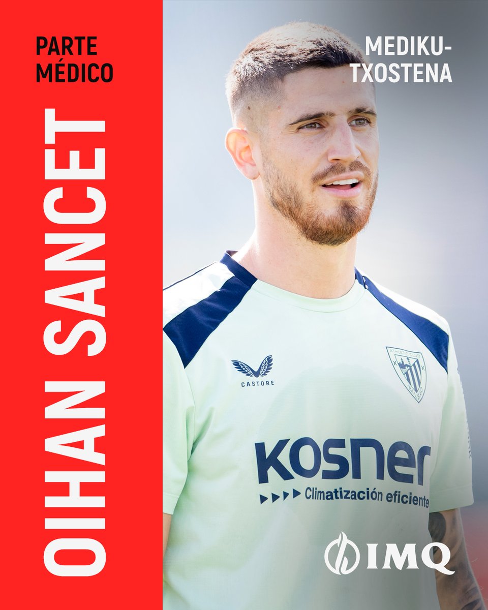 AthleticClub's tweet photo. 🚑 PARTE MÉDICO I Oihan Sancet.

🔗 https://t.co/9WlFArsNXz

@ImqEuskadi I #AthleticClub 🦁 https://t.co/yz9507Kuok