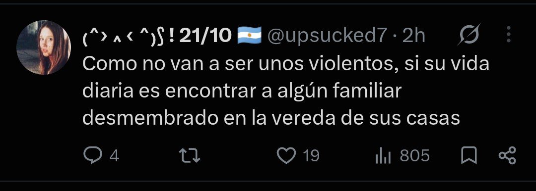 jjlfu0's tweet photo. @valbangtsw @lopez_mari66758 ¿Entonces no tienes criterio propio? ¿Sororidad? ¿Inteligencia? Si yo generalizara a Argentina por un comentario así y sacara (en réplica) algún otro tema delicado, ¿eso cómo me deja parada a mí? Como una tarada, ¿no? Pues así te ves tú en este momento. https://t.co/nz7u3bBB3r