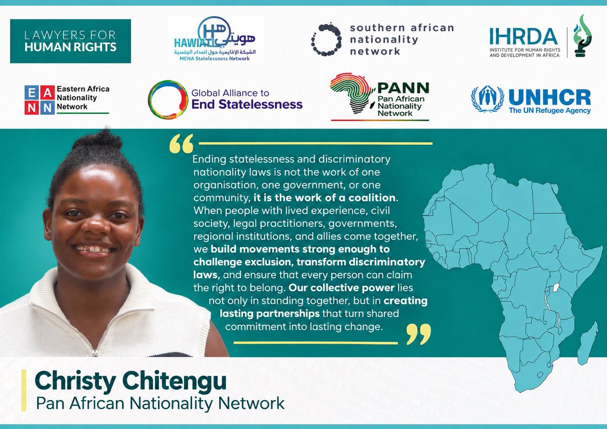 NetworkSouthern's tweet photo. Ending statelessness is not the work of one organisation or one community. Lasting change comes from building movements and coalitions across lived experience, civil society, lawyers, govts, regional institutions &amp; allies.

Join us for this discussion at the NGO Forum in Dakar! https://t.co/blRZMBFghD