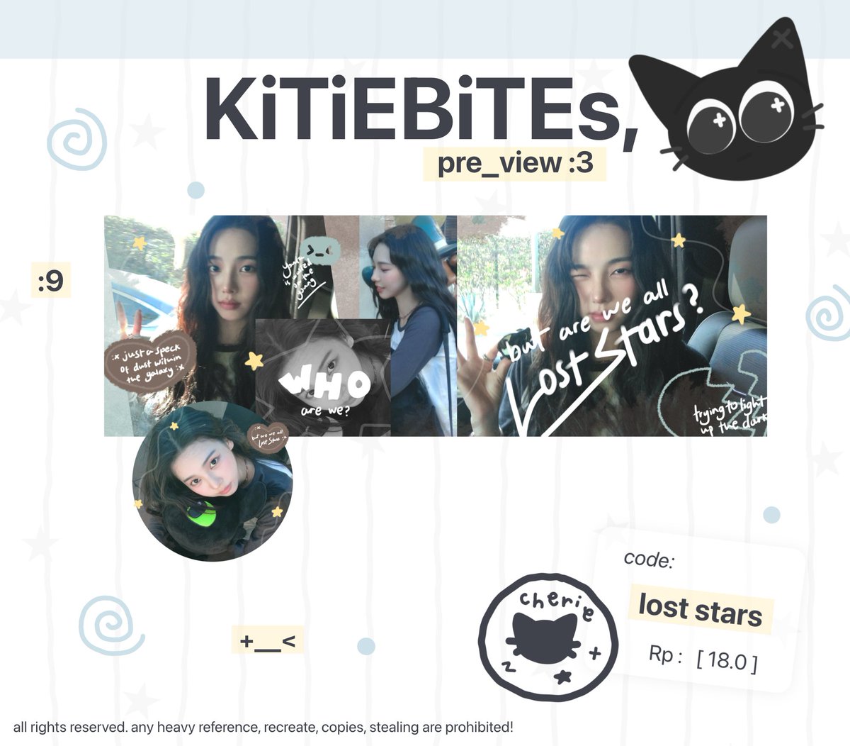 kitiebites's tweet photo. help repost please? merci :3 
#zonauang 

( +12 __ ready stock layout ♥︎ yang bisa dijemput langsung ke dm kitiebites atau tele pada profile dengan harga tertera yaa! :3 muse karina, ningning, carmen, minju, stella, nomin, wonyoung dan ruohan. https://t.co/dk6JHd3zHo