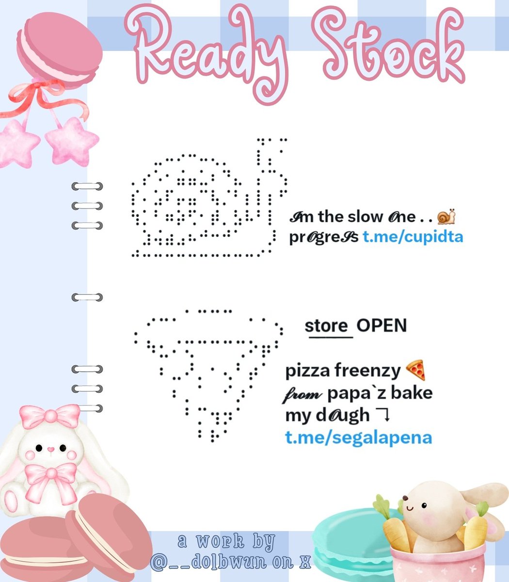 __dolbwun's tweet photo. ㅤㅤ
💭 haYiii  all  help rt? gomawo ₍ᐢ. .ᐢ₎
ㅤㅤㅤ
sniff🐰🥕 upi bawa 4 🥣 wording rs
ni siap take 🛒 this tiⓂ️e for PINNED
needs iaa 🌞⛳️ PRICE : 5.5OO/each
📮 u can take this by dm or tele ★🔍
#bealanja
ㅤㅤ https://t.co/coUXOtCBuq