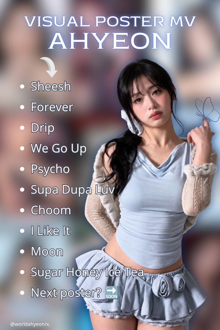 worldahyeon's tweet photo. [🖼️] — Ahyeon's M/V Poster Visual Compilation for now — 🗂️

I can't wait for Ahyeon's next poster visual!🤭

Which is your favorite?

#AHYEON #아현 #郑雅贤 #アヒョン
#BABYMONSTER #베이비몬스터 https://t.co/izQyH1yrQb