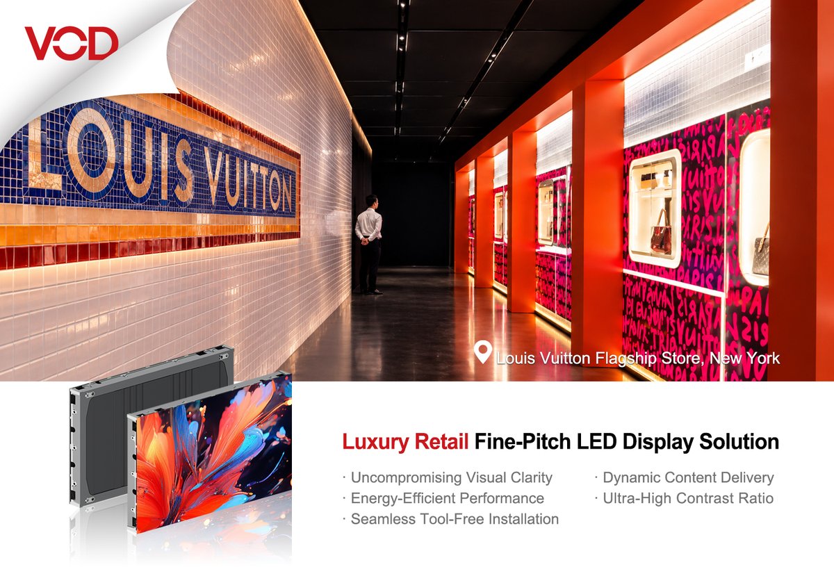 VOD__Visual's tweet photo. Case Study | Elevating luxury retail experiences with VOD Visual Inc. Fine-Pitch LED displays!

#VODVisual #CaseStudy #LouisVuitton #NewYork #LuxuryRetail #FinePitchLED #ProAV #DigitalSignage #RetailTech https://t.co/PD3zOA54JC