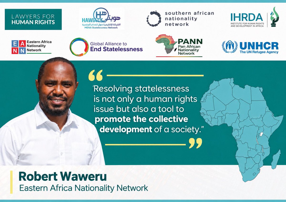 NetworkSouthern's tweet photo. Across the continent, insecure nationality continues to affect communities’ access to documentation, rights, services and recognition.

Join us for this discussion at the NGO Forum in Dakar!

#ACHPR89 #RatifyR2NAfrica #EndStatelessness https://t.co/ZcdlGn1JHf