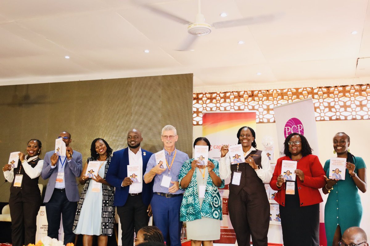Capitalsolns's tweet photo. A key highlight from the 6th Annual Social Entrepreneurship Symposium! 💡✨
@JoyTamale relaunched “A Guide to Building a Sustainable Social Enterprise: Follow Your Intuition" an essential roadmap for changemakers scaling impact across Uganda and beyond. 🚀📚
Grab your copy and start building for sustainability! 🌍🤝. 

#SocialImpact #Entrepreneurship #SustainableImpact #SEASymposium