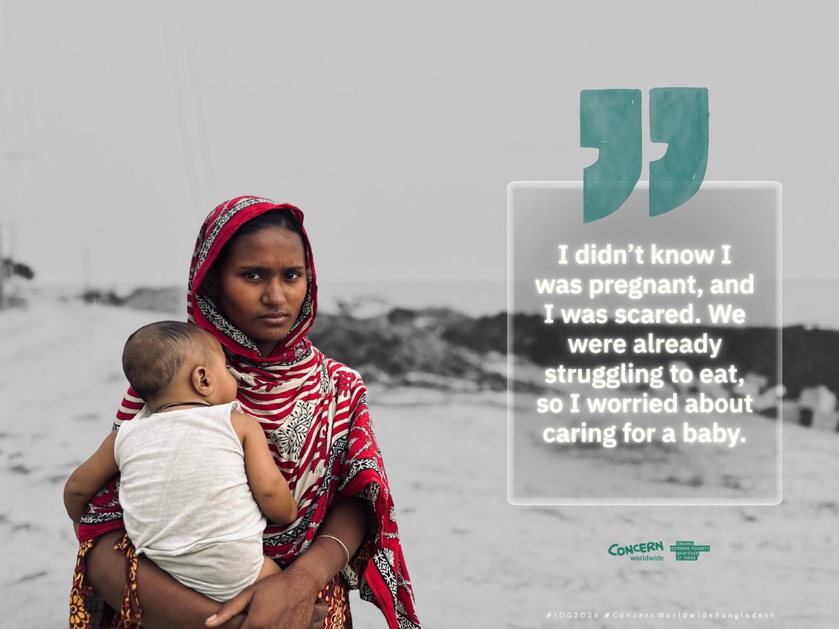 BdConcern's tweet photo. At 17, Sathi faced pregnancy with fear and uncertainty in the coastal district of Galachipa, Patuakhali🇧🇩. A home visit connected her to care in time. Four ANC visits and follow-up helped her safely welcome Ariyan. Every girl deserves health, choice, and a future. #IDGC2026 https://t.co/5EWHDLfhG4
