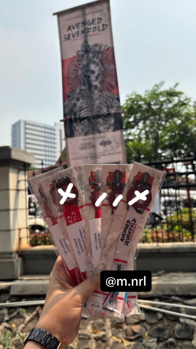 Jjj9dq's tweet photo. WTS TIKET KONSER AVENGED SEVENFOLD A7X

SISA 3 TIKET CAT 1 CENTER
BISA COD
UDAH JADI GELANG
MINAT DM/WA 0852-8742-9668 https://t.co/AfVhWi2yeZ