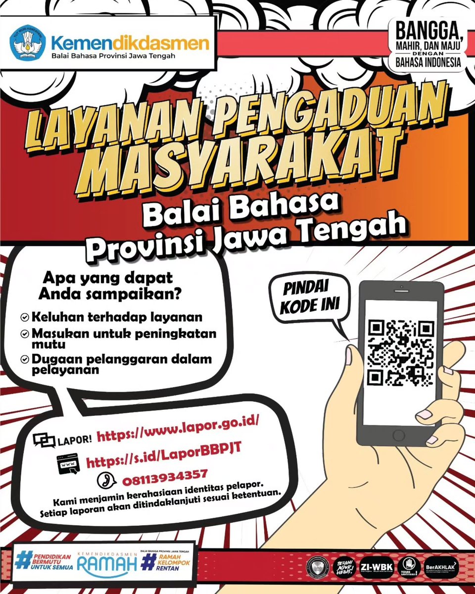 bb_jateng's tweet photo. Salam sehat dan tetap semangat, #SahabatBahasa!
#BalaiBahasaProvinsiJawaTengah
#APIK
#KemendikdasmenRAMAH
#PendidikanBermutuUntukSemua https://t.co/sPwwNCssYR