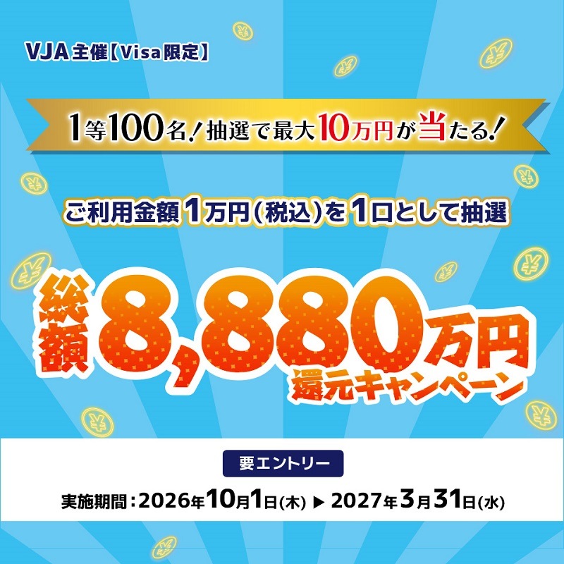 三井住友カード【最大10万円】総額8,880万円還元キャンペーン
