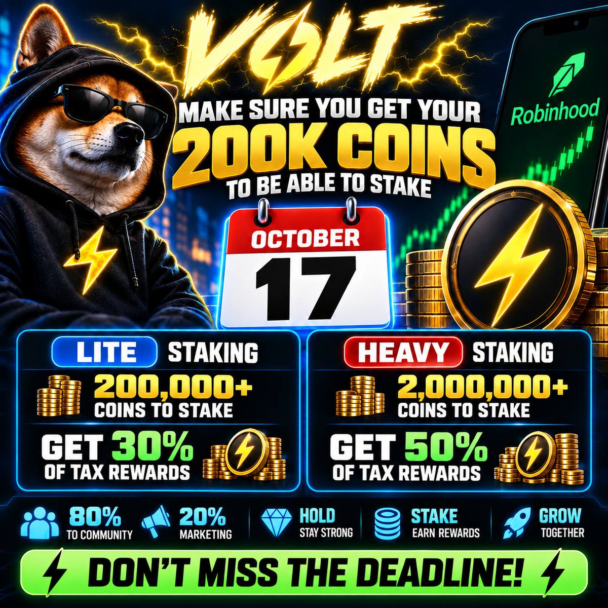 CryptoSpudo's tweet photo. @MemesRobinhood ⚡ VOLT INU on Robinhood @RobinhoodCrypto ⚡

🔥 70% OF SUPPLY BURNED

🚀 VoltiEco 2 LIVE — BIGGER. BETTER. BUILDING.
https://t.co/6j8NsLvNBm

⚙️ VoltiSoft
https://t.co/SpxEEQbqUA

🌐 Web
https://t.co/daMj1bAGmA

CA: 0x5d102d1e69e77591d486aa4f663b3645151bbdf6 https://t.co/bqSUIwjP0K