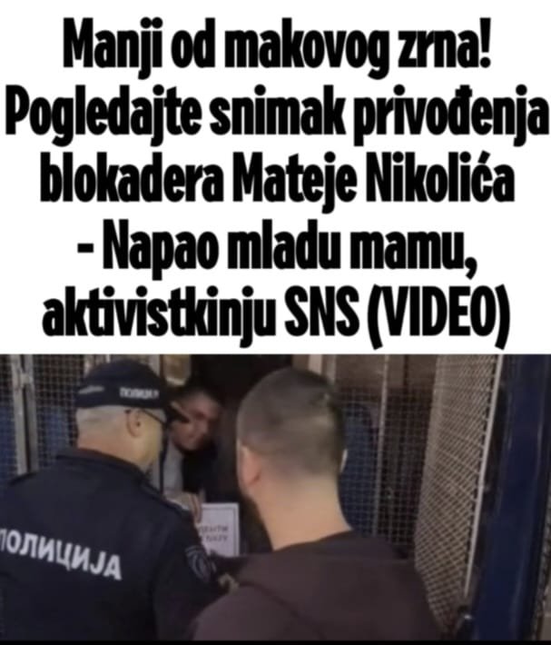 NPopadija42495's tweet photo. #Sramno ! Dokle će se tolerisati napadi na žene i majke? Ovaj kukavički čin protiv SNS aktivistkinje pokazuje na šta su sve spremni 'blokaderi'. Mateja Nikolić mora odgovarati za svoje postupke. Ovakvo ponašanje je neprihvatljivo u našem društvu! https://t.co/sJywjaPKSG
