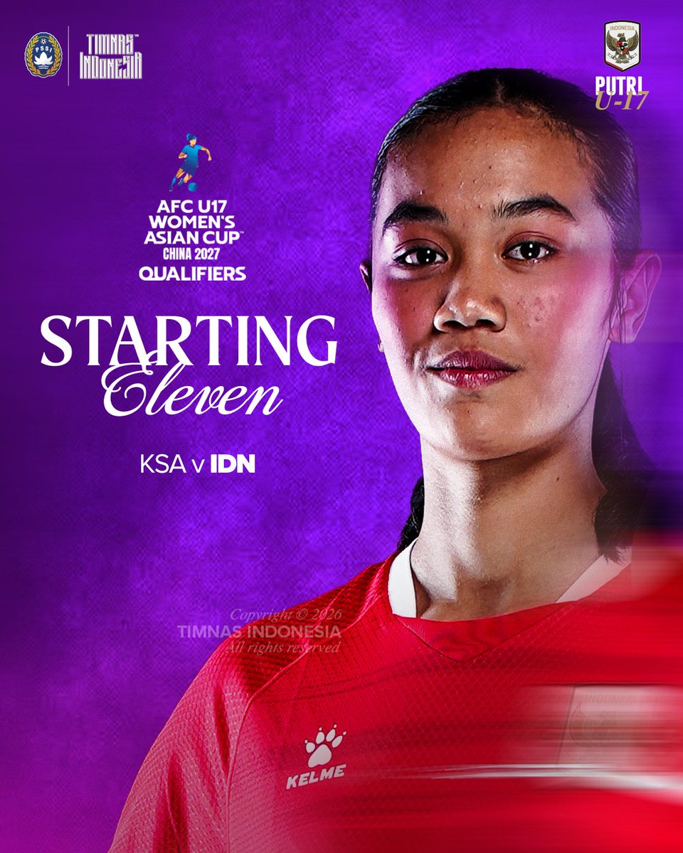 TimnasIndonesia's tweet photo. 🌸| 𝐒𝐭𝐚𝐫𝐭𝐢𝐧𝐠 𝐗𝐈 𝒗𝒔 🇸🇦

Sebelas #PertiwiBerani melawan Arab Saudi. 💐⚽

‣ #TimnasDay
‣ #BersamaGaruda https://t.co/LsjqHmgNWT