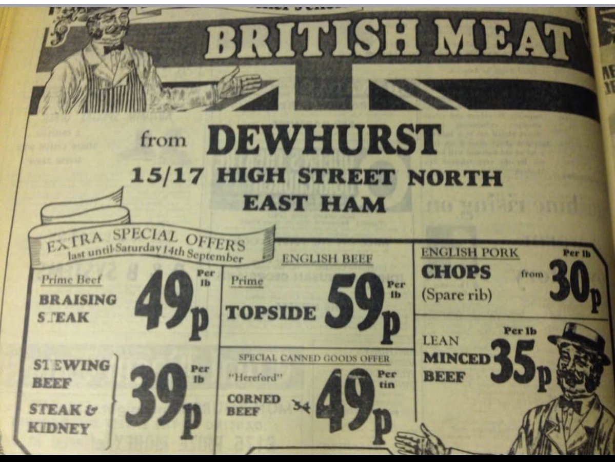 ColinAGrainger's tweet photo. Reflections of the past 11,076-11,078.
Can’t believe this is from the Newham Recorder 51 years ago in 1975. Look at the prices… https://t.co/K5tVMWIxTI
