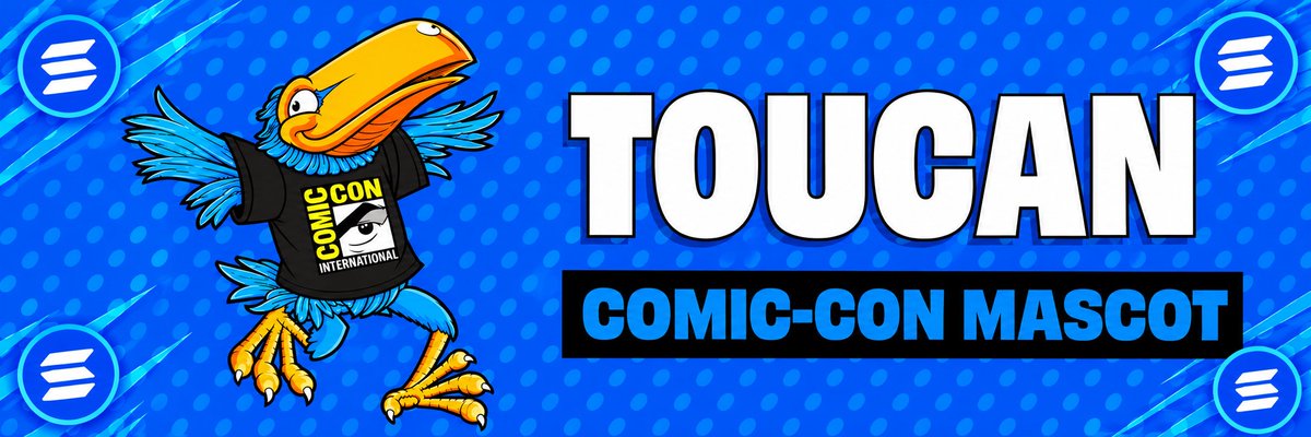 MemeLove1000x's tweet photo. @PR0H0S Time to buy $TOUCAN on #SOL (Comic-Con Mascot) before it goes viral 

ByB5oD58Wqz6NGzzufTkTBKMzbcZQjCj4HVqYBSnpump

@ComicConMascot https://t.co/tWGS1eCjb5