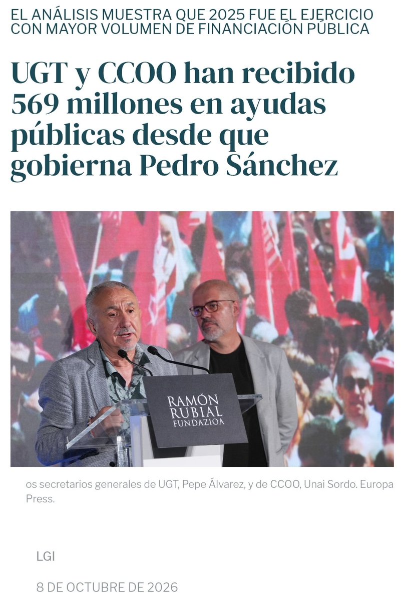 Thomy200261's tweet photo. ¿569 millones de Euros?. Da vértigo pensar lo que gente de este nivel intelectual puede mover sin hacer nada más que daño al trabajador 🤷🏻‍♂️
Hay que deshacerse de estos parásitos que cuelgan del contribuyente más humilde y viven como reyes. https://t.co/8lvScjCkXI