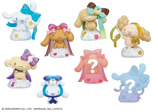 sanrio_oshikatu's tweet photo. ＼⚠️新商品【予告】📣🆕／
PERIHAPI！（ペリハピ）シリーズ「Hide ＆ Seek かくれんぼ シナモロール りぼんver. 」2027年4月発売予定🥹🎀

これなんと2027年のシナモロール25周年をお祝いするスペシャルなフィギュアなんだって！！！🥳🎉
「雲でかくれんぼ☁️」をテーマにしたシナモンフレンズ集結の神フィギュア、これはゲットしなくては…📝
また発売日が近くなったらお知らせするね📣

🔗楽天：https://t.co/VfBkWIxxBX

📅発売時期：2027年4月 発売予定
🛒購入：日本国内のホビーショップ、ファンシーショップ、ネットショップ他
👛価格(税込)：1,870円（税込）※ブラインドパッケージ
📝種類数：全8種(うちシークレット1種)

#サンリオキャラクターズ #ペリハピ #シナモロール #pr