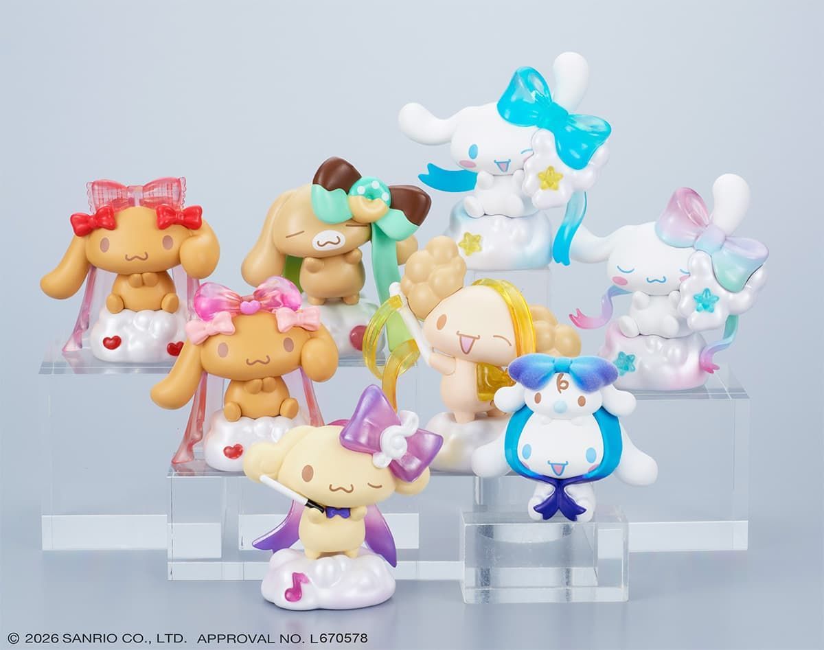 sanrio_oshikatu's tweet photo. ＼⚠️新商品【予告】📣🆕／
PERIHAPI！（ペリハピ）シリーズ「Hide ＆ Seek かくれんぼ シナモロール りぼんver. 」2027年4月発売予定🥹🎀

これなんと2027年のシナモロール25周年をお祝いするスペシャルなフィギュアなんだって！！！🥳🎉
「雲でかくれんぼ☁️」をテーマにしたシナモンフレンズ集結の神フィギュア、これはゲットしなくては…📝
また発売日が近くなったらお知らせするね📣

🔗楽天：https://t.co/VfBkWIxxBX

📅発売時期：2027年4月 発売予定
🛒購入：日本国内のホビーショップ、ファンシーショップ、ネットショップ他
👛価格(税込)：1,870円（税込）※ブラインドパッケージ
📝種類数：全8種(うちシークレット1種)

#サンリオキャラクターズ #ペリハピ #シナモロール #pr
