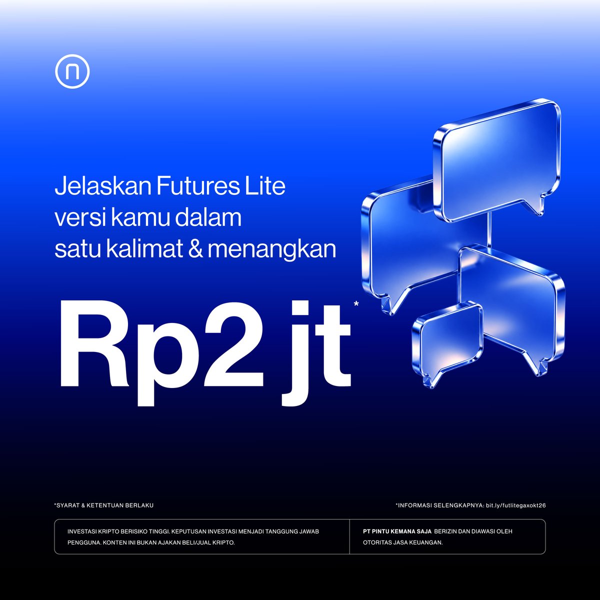 PintuID's tweet photo. Saatnya giveaway! 🎁

Caranya:
- Like, repost, dan save konten giveaway ini
- Reply jawaban kamu dan sertakan hashtag #AplikasiPintu 
- Pastikan akun X-mu public (tidak di-private) agar kami dapat melihat post kamu
- Daftarkan dirimu di formulir berikut ini: https://t.co/u4JnnnqCt7

Jangan lupa baca juga syarat dan ketentuannya di https://t.co/9KMn7HfTRl

Good luck 🚀