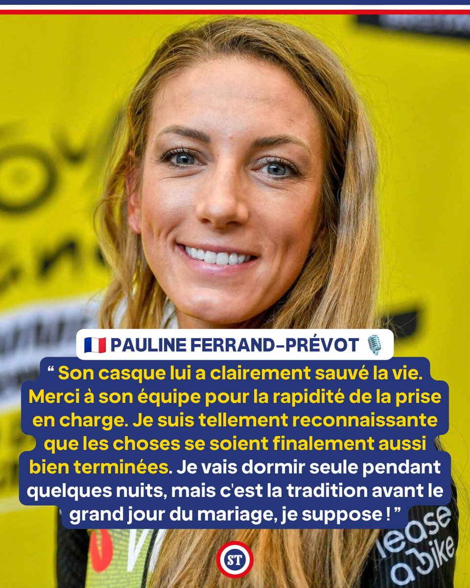 sportricolore's tweet photo. 🇫🇷 Gros accident de vélo pour Dylan Van Baarle quelques jours avant son mariage avec Pauline Ferrand-Prévot.

L'occasion de rappeler l'importance du casque qui lui aurait clairement sauvé la vie.

Bon rétablissement et bon mariage ❤️ https://t.co/3WDRkdgEtK