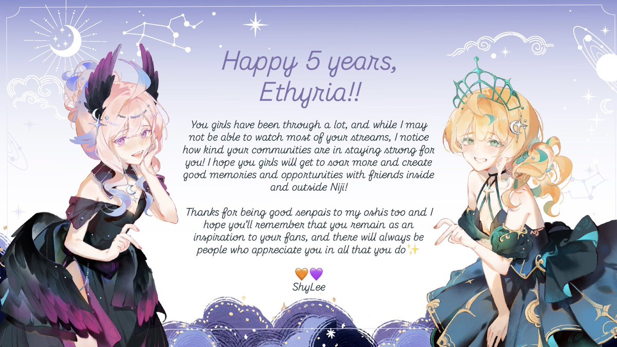 blondepierce_'s tweet photo. Sappy October feels!!! Channeling a lot of my appreciation energy this month hehe 

Happy anniversary, ethyria!! ✨🧡💜 #Love5thyria #Ethyria_PH 🫶 https://t.co/Bj3HfiqTZK