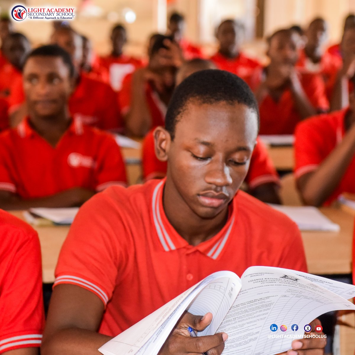 LIGHTACADEMYUG's tweet photo. Our Senior Four candidates are currently gathering for their official UNEB briefing. This essential session guides them through the rules, regulations, and expectations for the upcoming national examinations.
We wish all our students the absolute best as they prepare to excel. https://t.co/6qlXk1H5j2