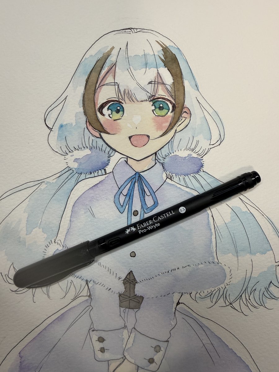 siokya_draw's tweet photo. ファーバーカステルの Pro-Wryte（プロライト）ブラック 0.5mm  って描きやすいから買うかなって思ったけど、 これファーバーカステルなのに一本70円なの！！！？！？！？  しかも耐水性だから水彩の線画にできるんすか！？！！？！？！？

→試した結果
「行けるやんけ〜〜〜〜〜〜〜〜〜〜〜！！」 https://t.co/wKmdd1gGNp
