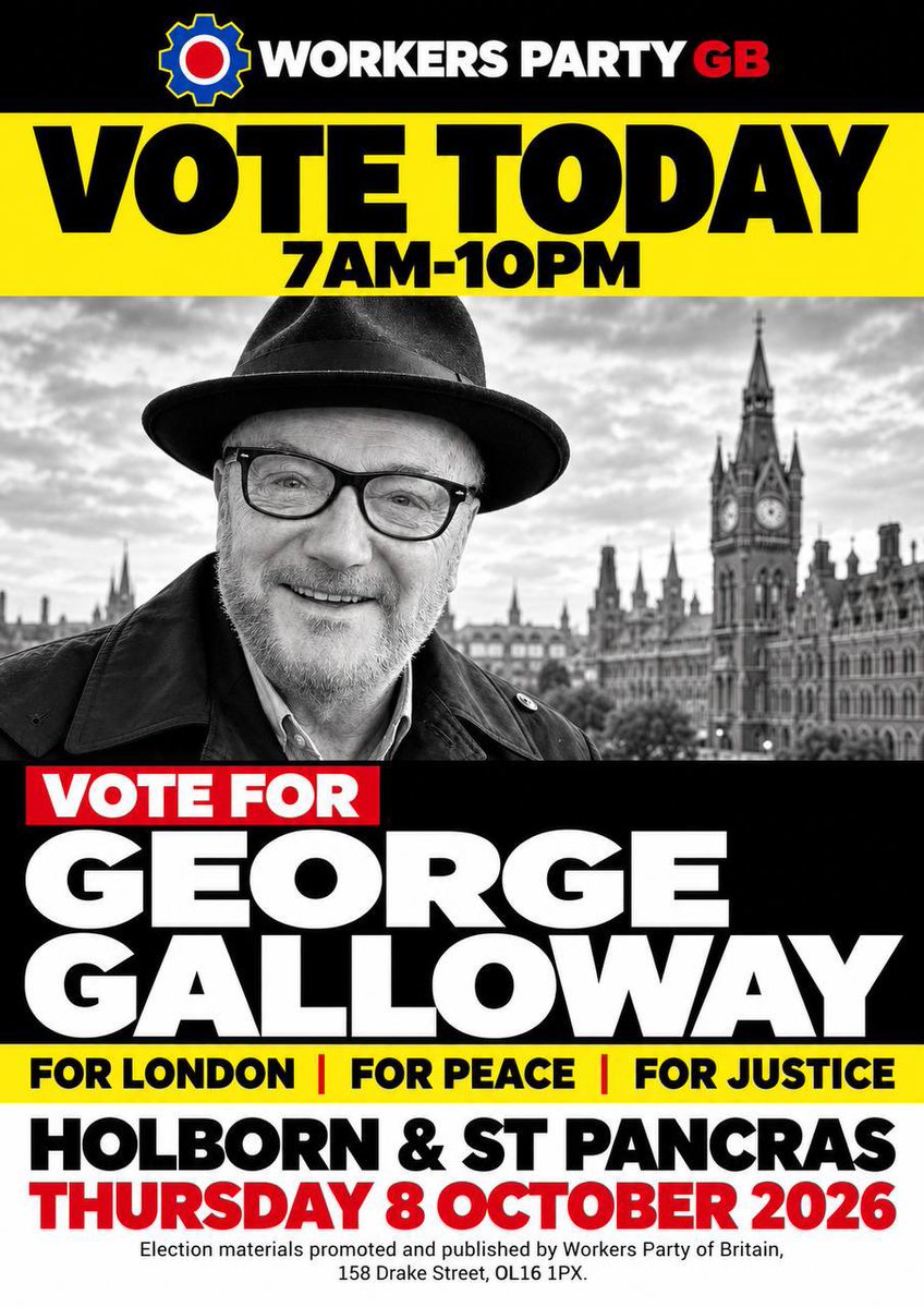 WPB_IslingtonN's tweet photo. @suleiman_osman1 @Sagal_AW @CamdenLabour @LondonLabour If you live in #HolbornStPancras  vote for @georgegalloway don’t split the vote. Don’t #votegreen don’t #votelabour https://t.co/odoCrwMkQJ