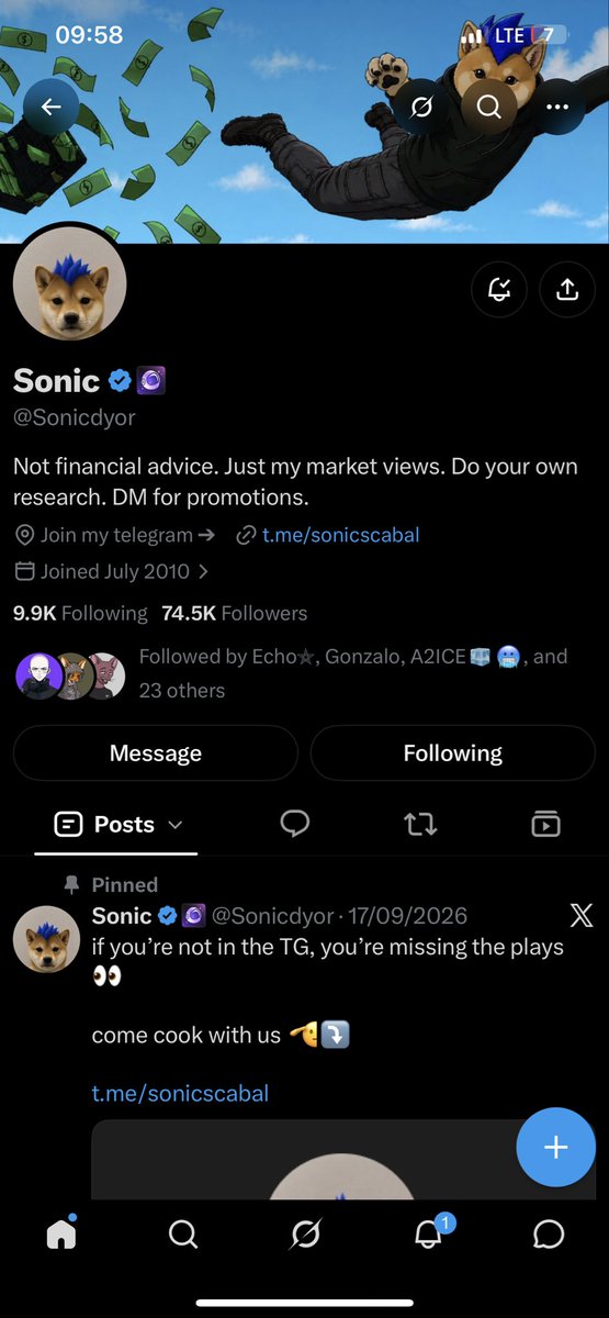 0xsamsol's tweet photo. @Sonicdyor Big love for what you’re doing  💯 Hope luck shines on me this time 🤍🙏🏼

ATVhNJmdxJtMqvnGYYCDU2m62hEiRRZ4VhadDr5cKPS1 https://t.co/2ZzhjWwt1N