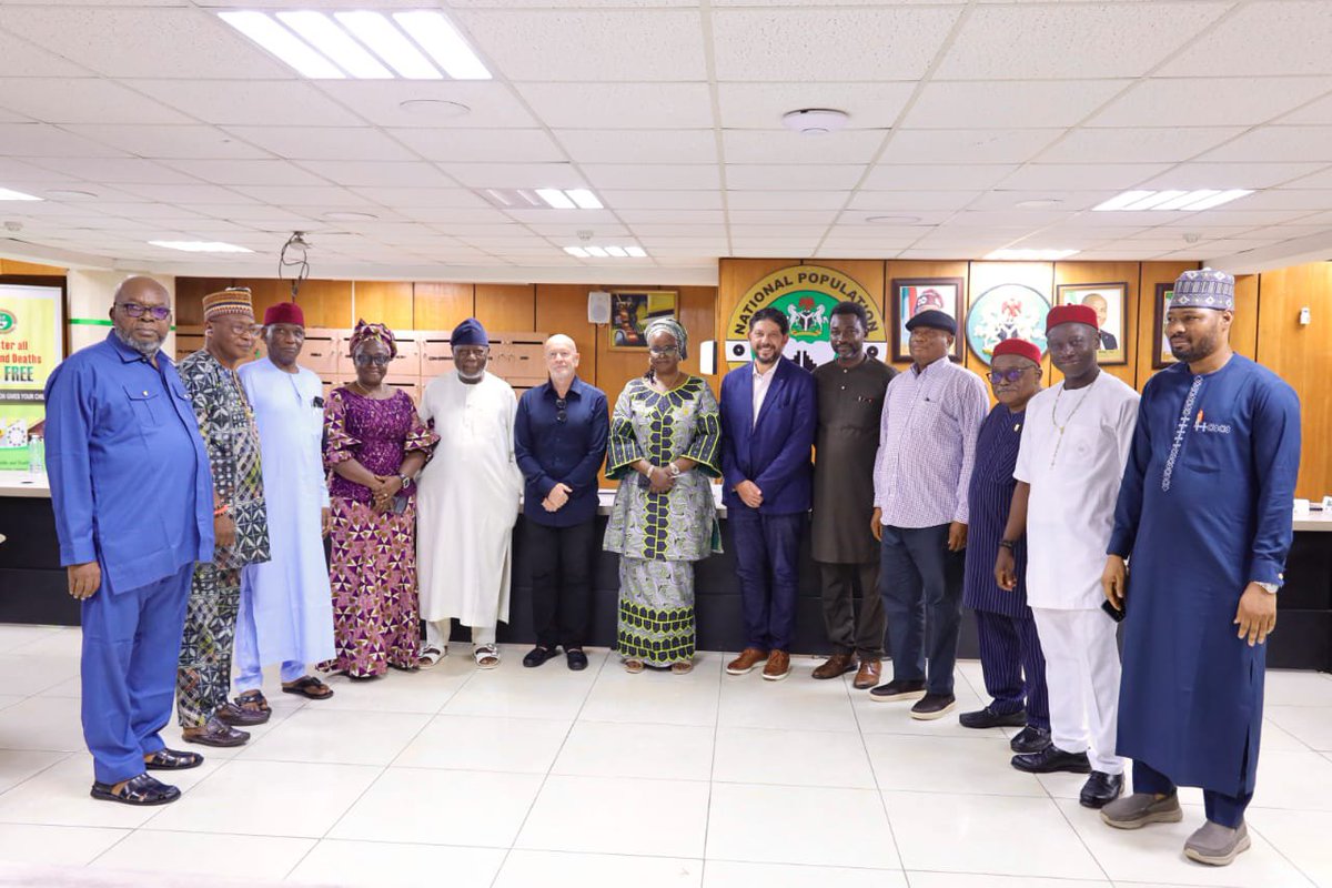 natpopcom's tweet photo. The Federal Commissioner overseeing the Office of the Chairman of the National Population Commission, Dr. Mary Ishaya Afan, mni, on Wednesday 7th October 2026, received in audience a delegation from Esri and Jamitan Technology at the Commission's Headquarters in Abuja. https://t.co/9j1DOTPPdM