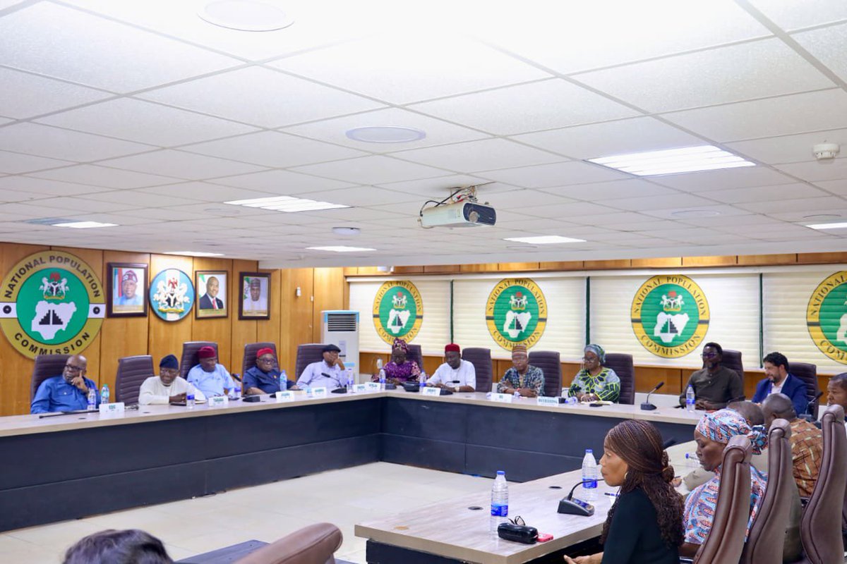 natpopcom's tweet photo. The Federal Commissioner overseeing the Office of the Chairman of the National Population Commission, Dr. Mary Ishaya Afan, mni, on Wednesday 7th October 2026, received in audience a delegation from Esri and Jamitan Technology at the Commission's Headquarters in Abuja. https://t.co/9j1DOTPPdM