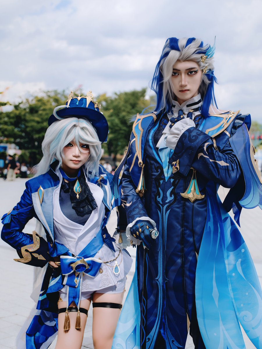 shamiru_cos's tweet photo. 💧Furina &amp; Neuvillete💧

#genshin #furina #neuvillete #cosplay #コスプレ https://t.co/b3sxl8PE1u