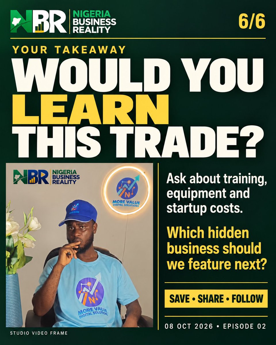 msani0248's tweet photo. Who will buy? What sizes, prices and quality do they want?
Would you learn this trade? Which overlooked business should we cover next?
#morevaluedigitalsolutions #سلامتی_کا_امین_سپہ_سالار https://t.co/bL0cPIDgMi