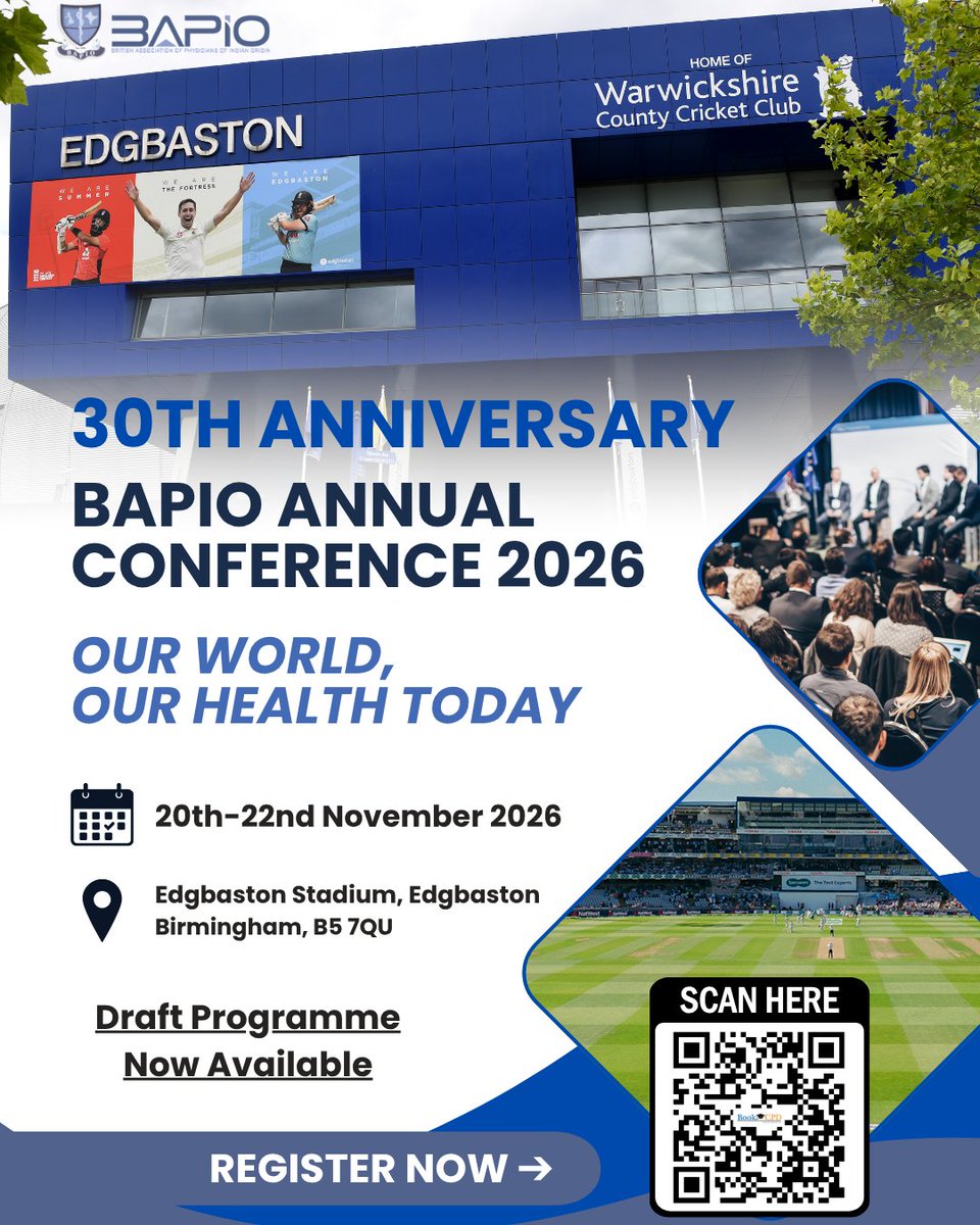 BAPIOUK's tweet photo. 🚨REGISTER NOW
20–22 November 2026 
Edgbaston Stadium, Birmingham https://t.co/cNuhhBFVTM 📷 Draft programme: https://t.co/xi5YsblJqm https://t.co/bCAsbc0qCT