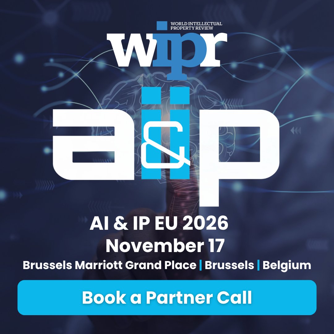 WorldIPReview's tweet photo. Partner with AI & IP Europe this November 17th to host roundtables, deliver main-stage keynotes, and connect with in-house leads from Bayer, Siemens & AstraZeneca.
Reserve your sponsorship package today: https://t.co/zJeov9uPsB
#AIandIPEU #IPLaw #LegalTech https://t.co/8kPxoM92HT