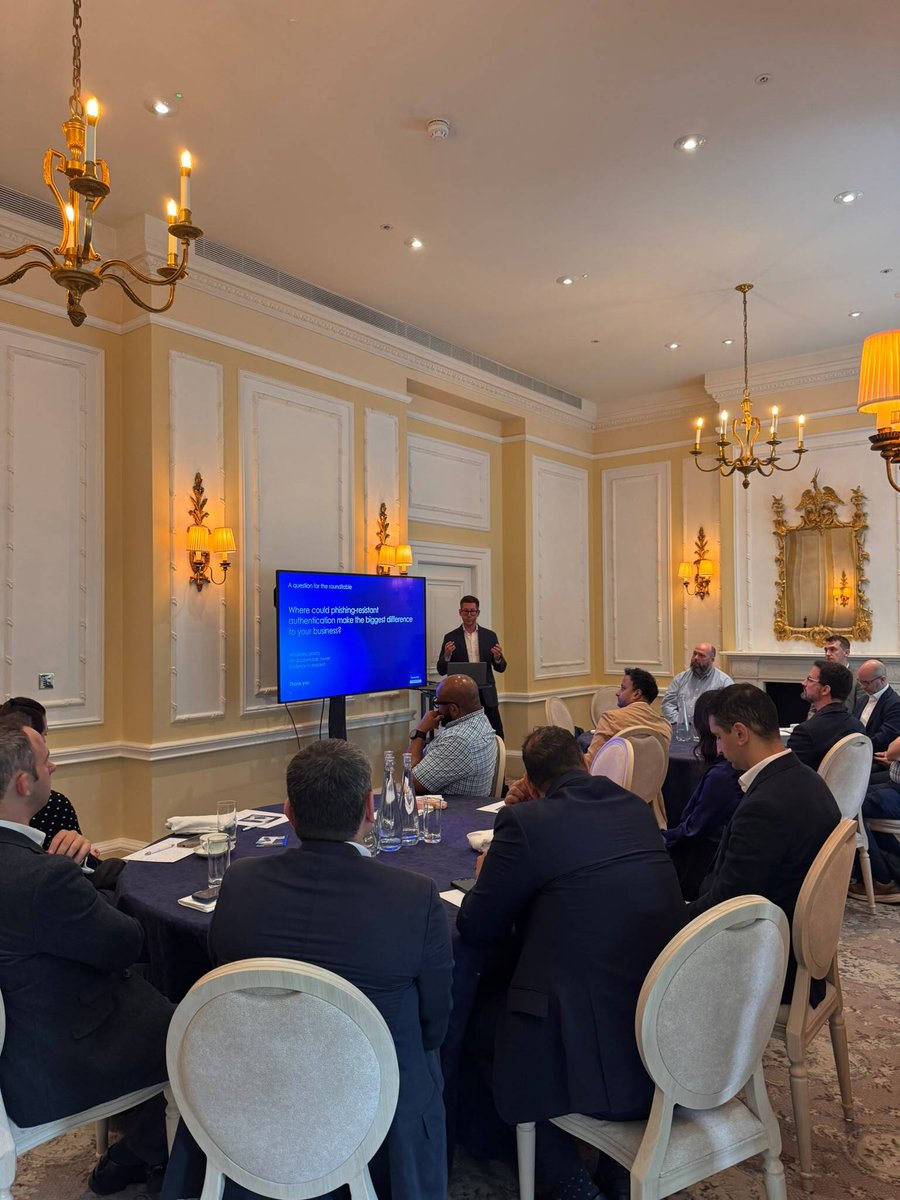 BlueCubeSecure's tweet photo. Great discussions with @ThalesCloudSec and industry leaders at The Savoy, London, on AI-driven phishing and identity security. Nick Munro shared practical insights on helping organisations strengthen security while keeping the user experience front of mind. #CyberSecurity https://t.co/PBMIs1lD0L