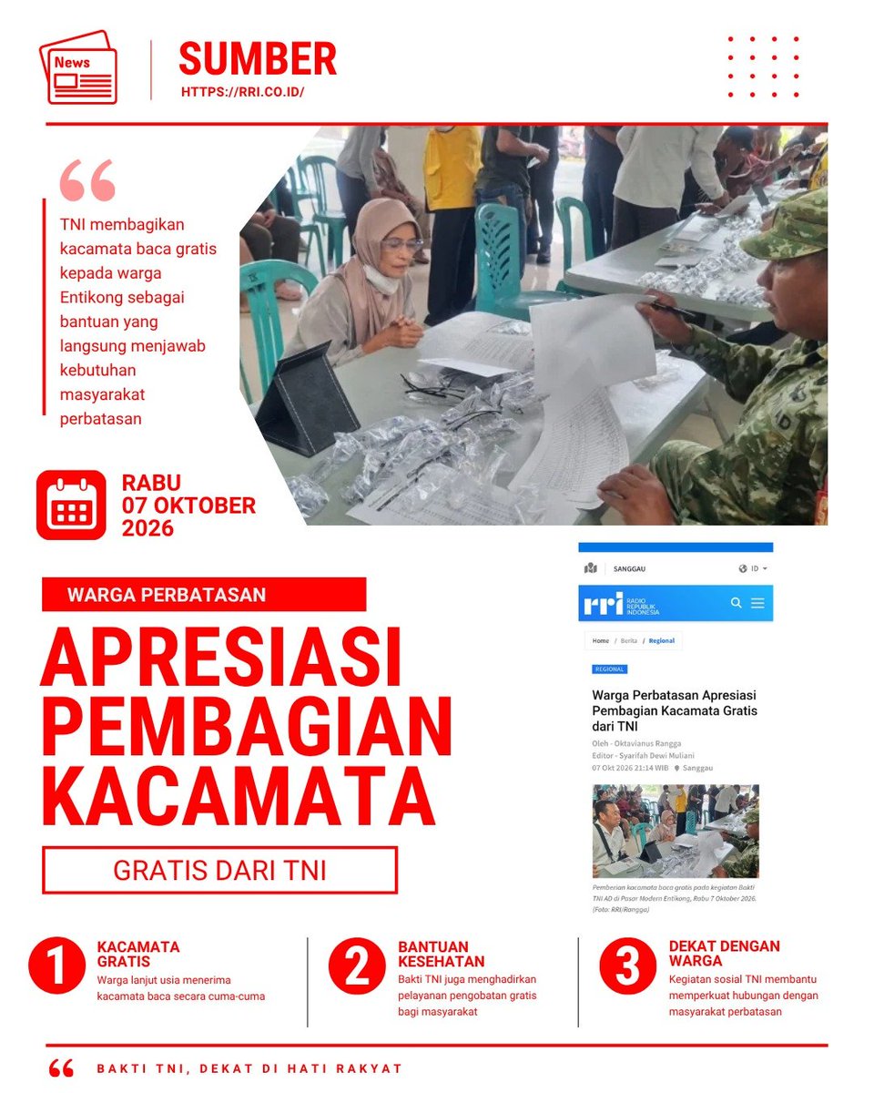 Arjunasaskara's tweet photo. Bagi Tentara Nasional Indonesia, pengabdian adalah jiwa dan raga yang dipersembahkan untuk negara, bukan untuk penghargaan atau kepentingan pribadi.

Ringankan Beban Warga https://t.co/9R01T7jU3W
