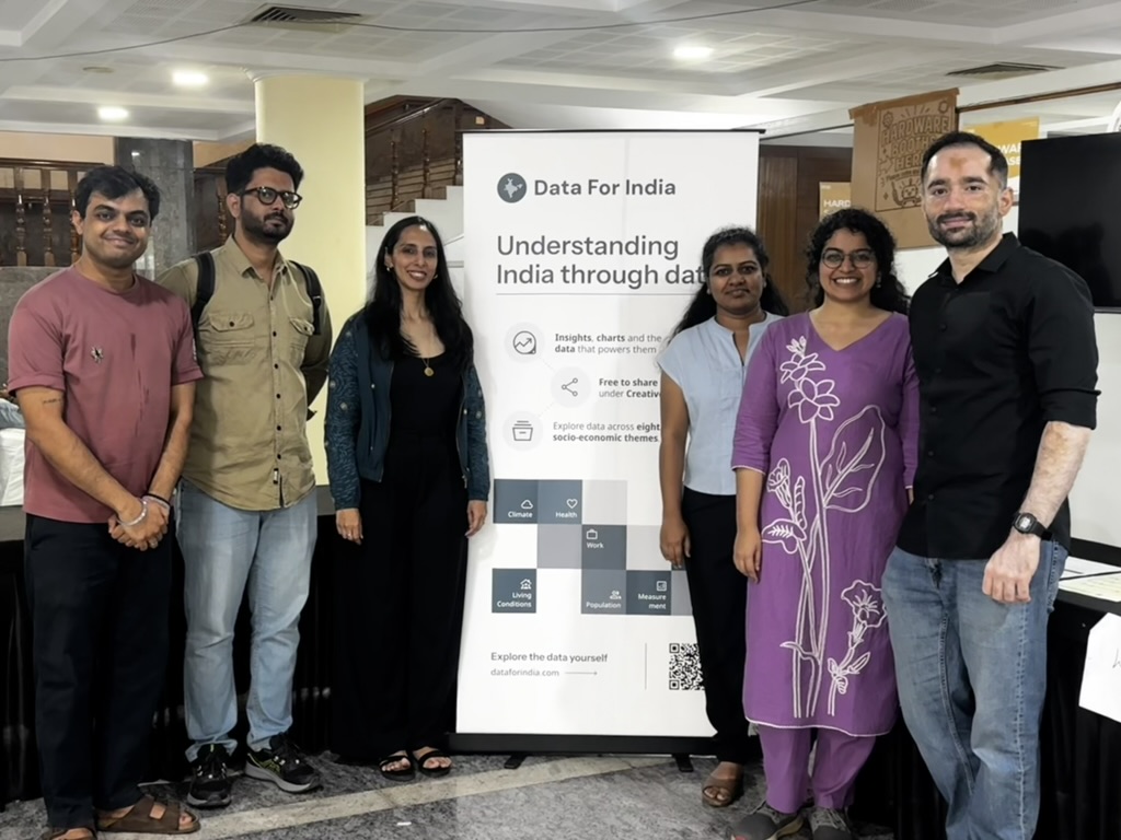 dataforin's tweet photo. Our founder, @Rukmini, also spoke at the conference on “Telling India’s Story Through Data”. She explored why easier access to data needs to go hand in hand with context, so it can help people understand the country and make better decisions.

Thank you to everyone who stopped by, joined the activities, and shared their questions and ideas. And thank you to @FOSSUnited for bringing us together.