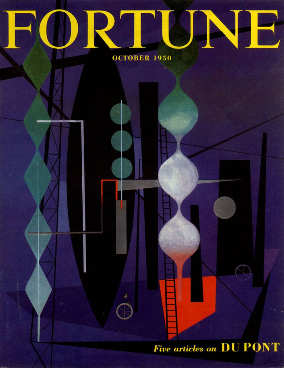 LRonLacy's tweet photo. #Fortune for #OCTOBER 1950
‘Five articles on Du Pont’
Cover of *Fortune*, October 1950
#Illustration by Erberto Carboni (1899-1984)
#FortuneCover #illustrationart #illustrationartists #graphicdesign #graphicdesigners #ErbertoCarboni #chemicalsindustry #chemicals #DuPont https://t.co/3EePAFynFO