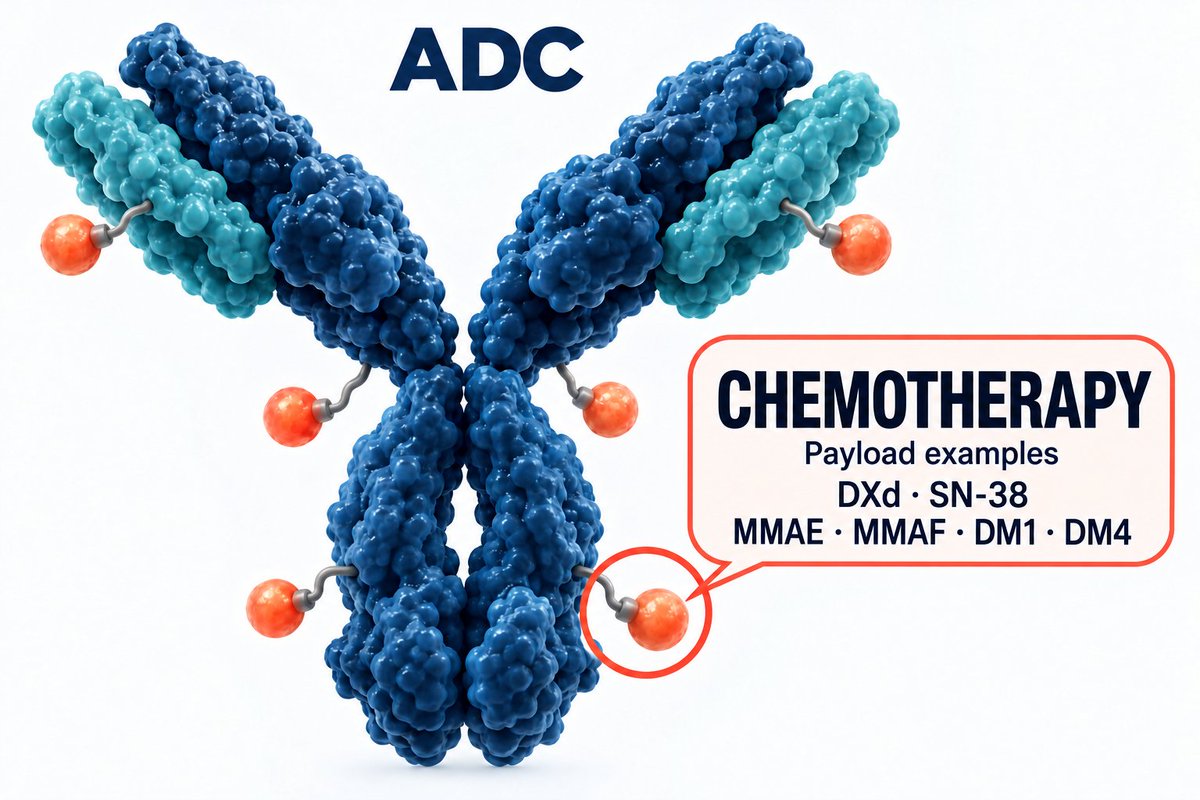 dr_yakupergun's tweet photo. This is already well known, but a reminder, as ADCs are still being presented on some platforms as “chemo-free treatment options”: ADCs are not chemo-free options! 

Topo I inhibitors, microtubule inhibitors, etc., are cytotoxic agents—in other words, chemotherapy in the conventional sense!