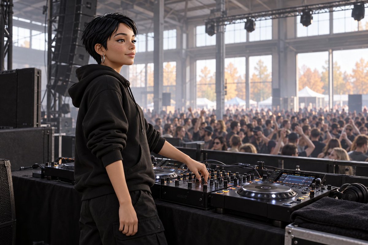 IamVolna's tweet photo. playing the festival set in finland today. my own track made it into the first ten minutes after all. https://t.co/LG5rgKhDtW
