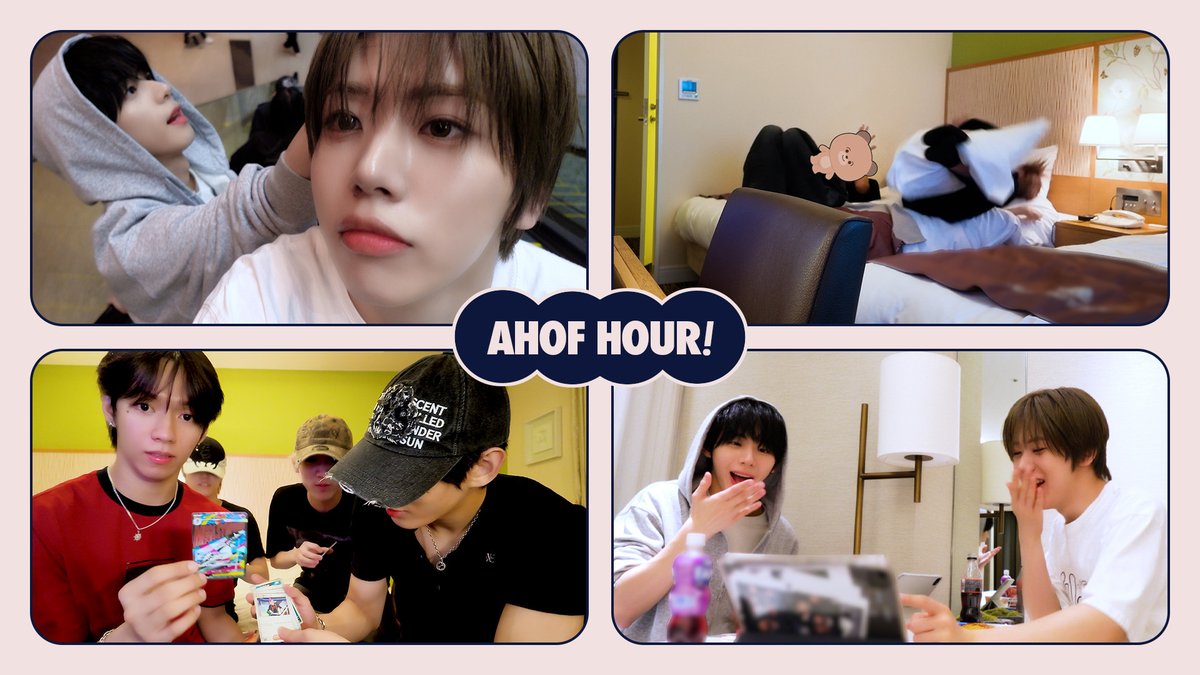 AHOF_official's tweet photo. [🎬] 🍽️ 먹고 🃏 뽑고! 오늘의 뽑기운은?🍀✨ | AHOF HOUR EP.11

🖇 https://t.co/lL0RTRAqB6

#AHOF #아홉 https://t.co/zLfTob3hyx
